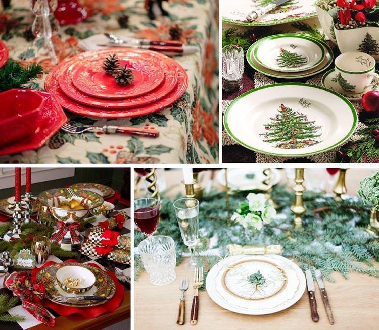 Сервіровка тарілок - Як прикрасити стіл на Новий рік