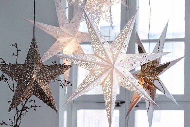 Об'ємні зірки та сніжинки - Як прикрасити дитячу кімнату на Новий рік