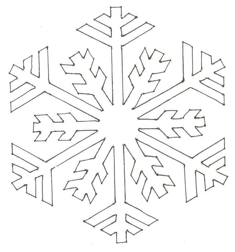 Сніжинка - Новорічні трафарети