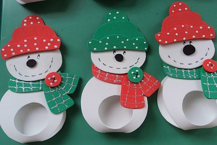 Сніговик - Новорічні вироби з паперу для дітей