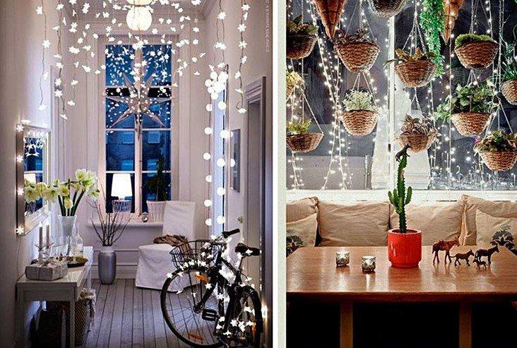 Гірлянди - Як прикрасити квартиру на Новий рік