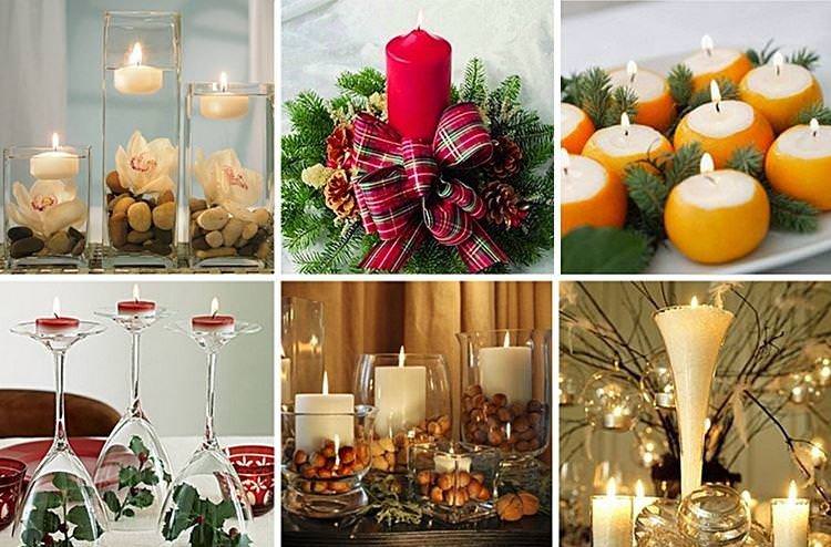 Свічки та саморобні свічники - Як прикрасити квартиру на Новий рік