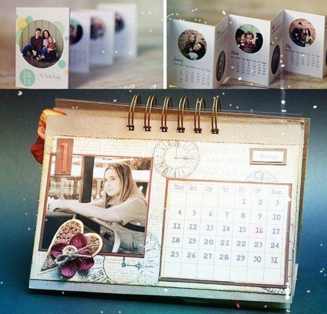 Календар на рік із фотографіями - подарунок на Новий рік своїми руками