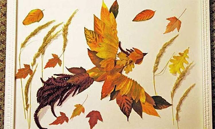 Вироби з осіннього листя для дітей - фото та ідеї