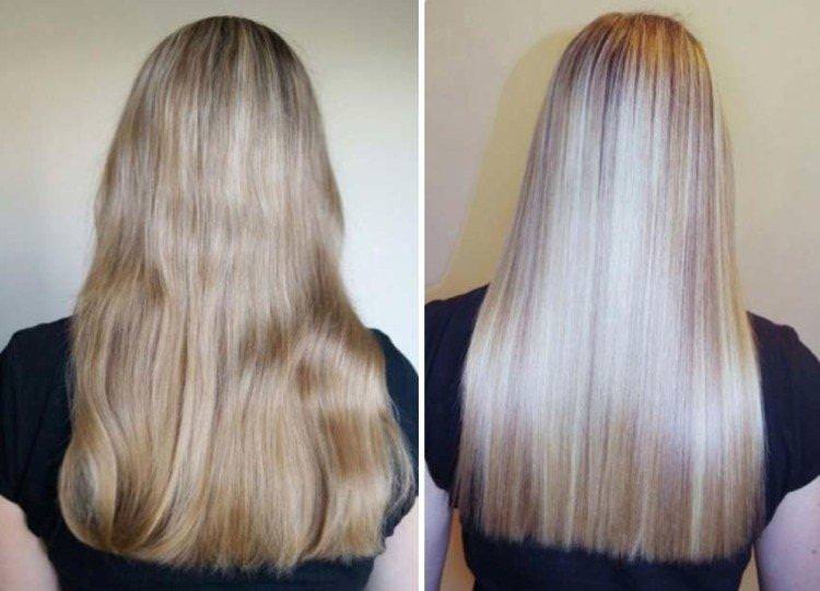 Кератинове випрямлення волосся - фото до і після