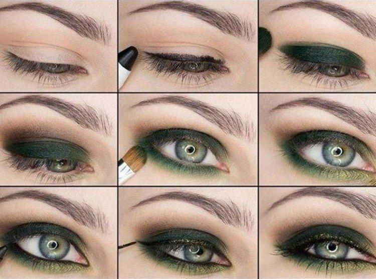 Вечірній макіяж для зелених очей