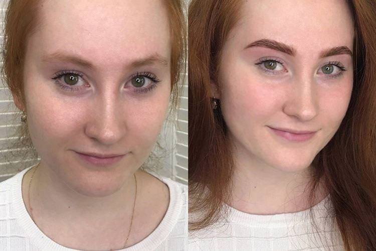 Перманентний макіяж брів - фото до і після