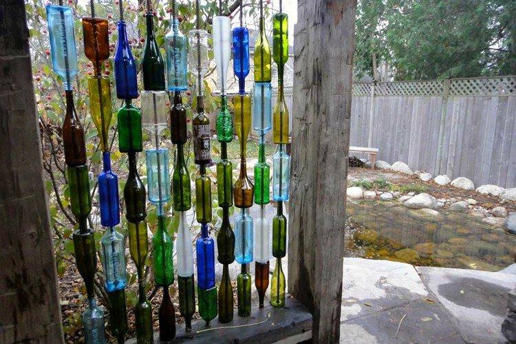 Перегородки зі скляних пляшок - Вироби для дачі та саду своїми руками