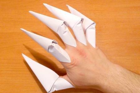 7 легких схем, як зробити пазурі з паперу
