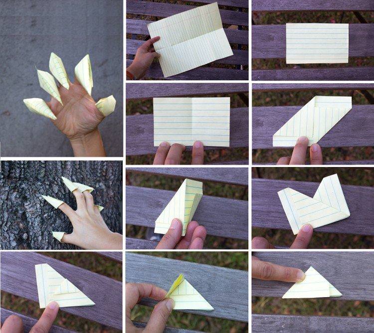 Як зробити пазурі дракона з паперу