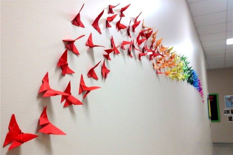 Метелики з паперу - Метелики на стіну своїмируками