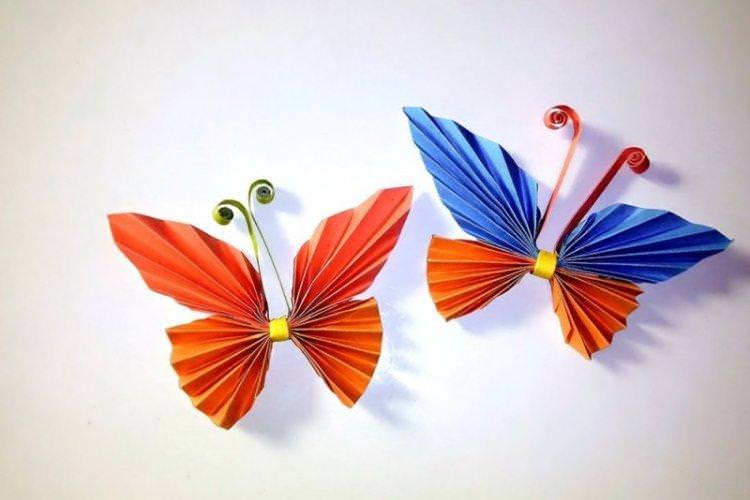 Метелики з гофрованого паперу - Метелики на стіну своїми руками