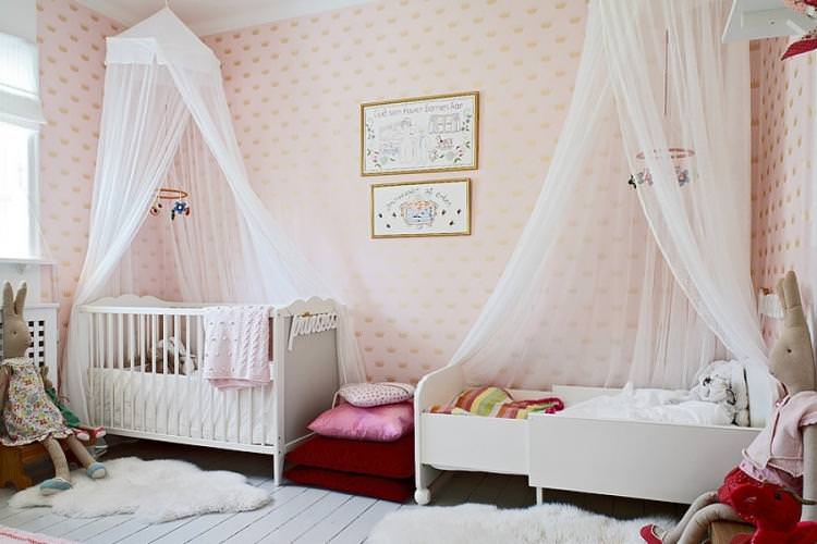 Балдахін на дитяче ліжечко - ідеї дизайну фото