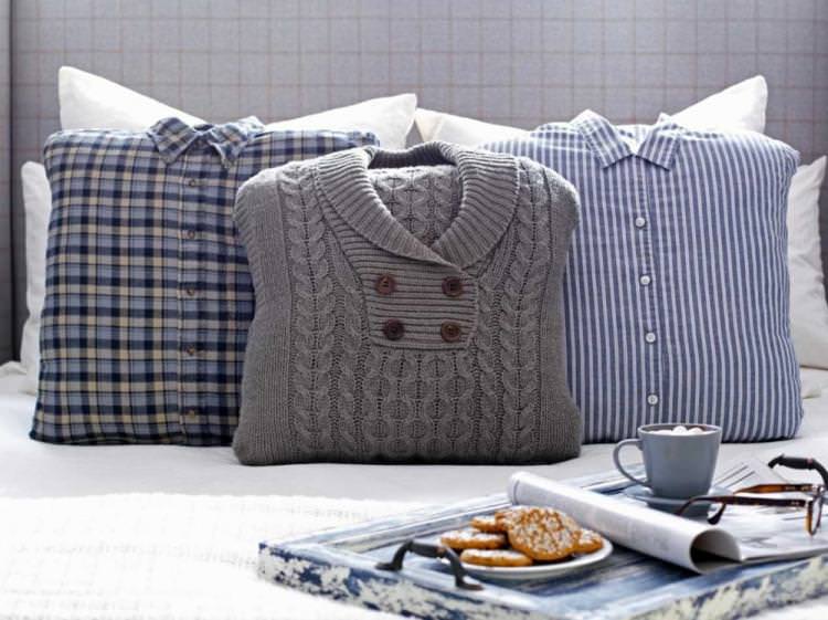 Подушка зі старого одягу - Викрійки та ідеї для декоративних подушок своїми руками
