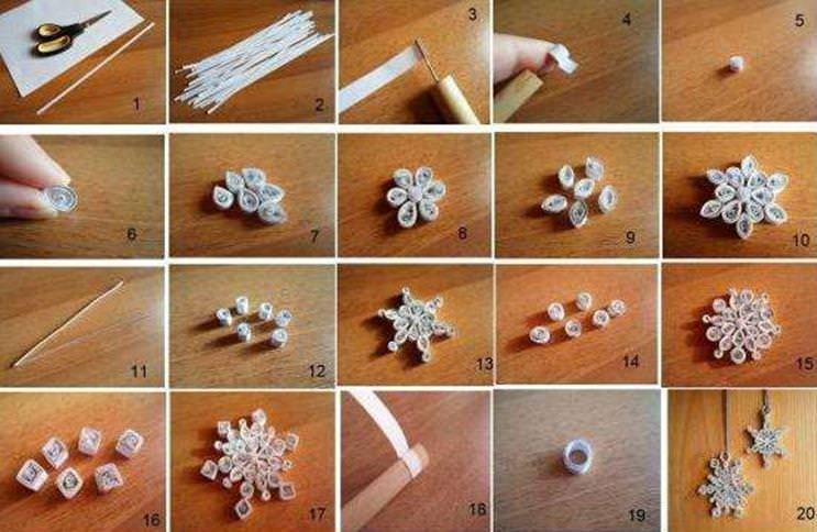Сніжинка в стилі квілінг - Як зробити сніжинку з паперу